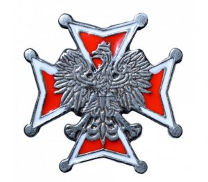 Krzyż kawalerskibiało-czerwonyz orłem